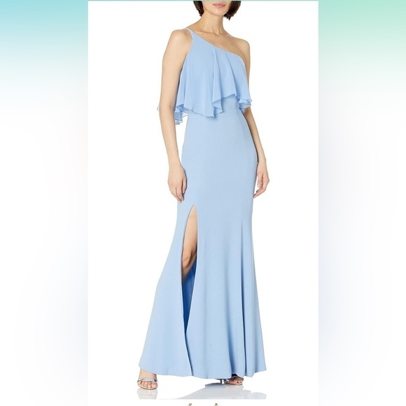 Dress the Population Blue one Shoulder Dress - Picture 2 of 10